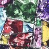 Colorful anime character collage featuring multiple manga and anime characters in red, green, purple, blue, and orange panels.