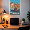 WhatsApp Image 2026-09-04 at 6.25.49 PM Portugal Riverside Cityscape & Traditional Boat Poster