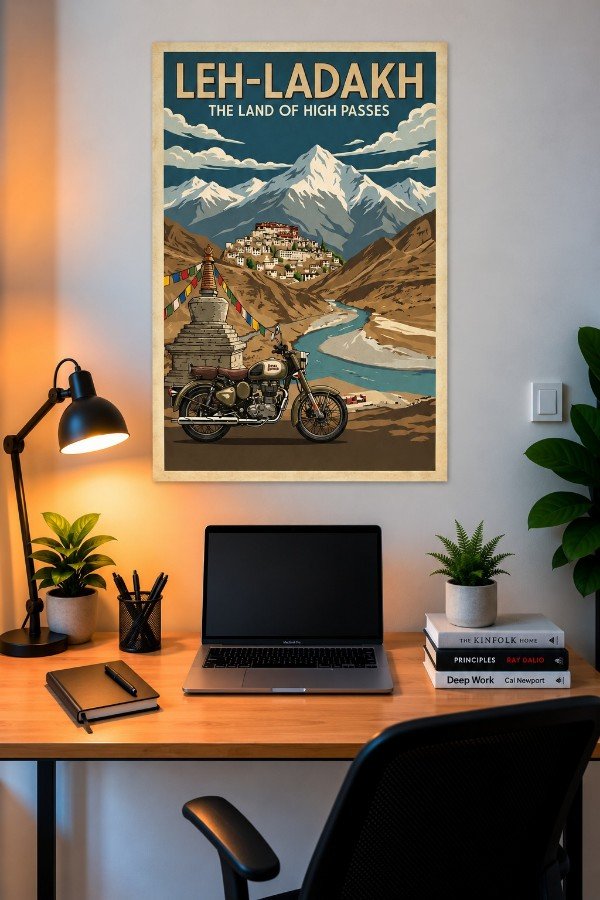 Leh-Ladakh – The Land of High Passes Travel Poster