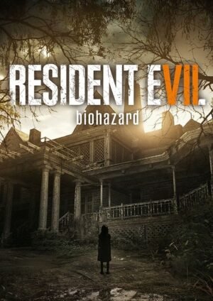 Resident Evil 7: Biohazard Resident Evil 7: Biohazard poster featuring a dark abandoned mansion and a mysterious figure.