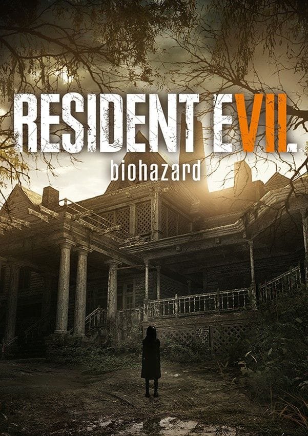 Resident Evil 7: Biohazard Resident Evil 7: Biohazard poster featuring a dark abandoned mansion and a mysterious figure.