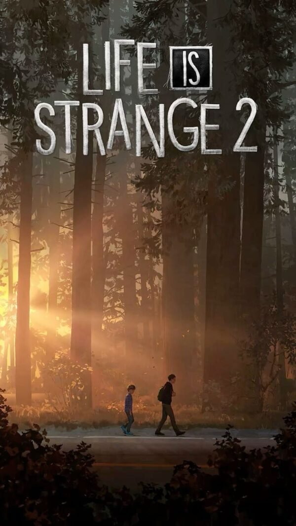 Life Is Strange 2 Forest Poster Life Is Strange 2 poster showing two brothers walking through a forest at sunset.