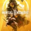 Mortal Kombat 11 poster featuring a masked warrior in a yellow outfit