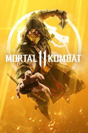 Mortal Kombat 11 Poster Mortal Kombat 11 poster featuring a masked warrior in a yellow outfit