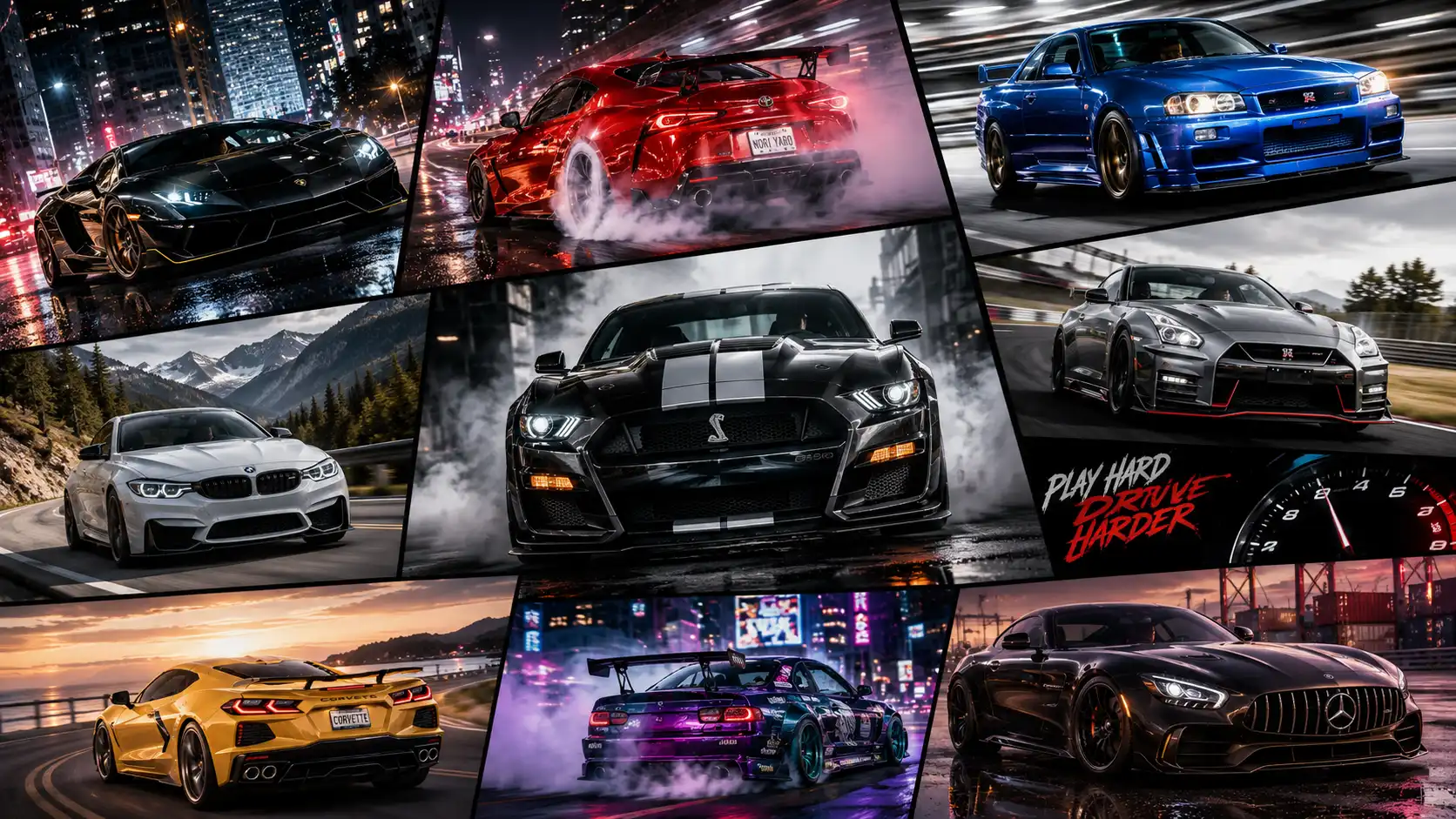 cars-background-image 1969 Ford Mustang Vintage Muscle Car Poster