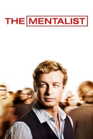 The Mentalist poster featuring a man in a vest standing among a motion-blurred crowd.