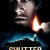 Shutter Island poster featuring a close-up of a man, a burning match, and a dark island with a lighthouse.