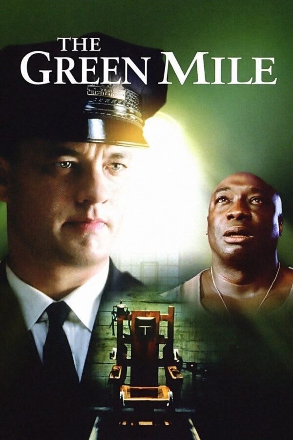 The Green Mile movie poster featuring a prison guard, an inmate, and an electric chair.
